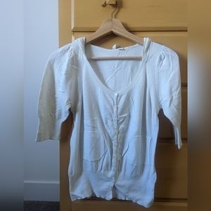 Anthropologie Little Yellow Button Cardigan (L)